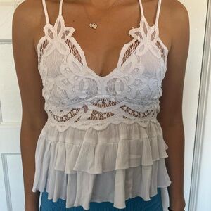 White Lace vintage  tank top